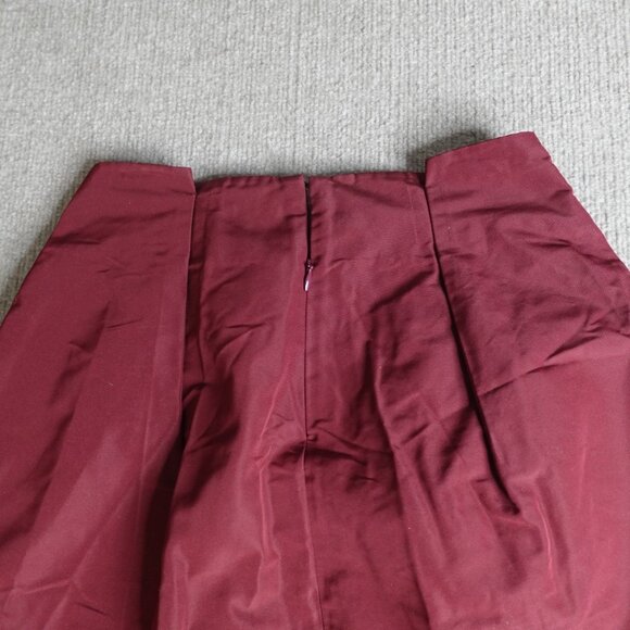 Jil Sander Womens Skirt 4 Red Solid A-Line Pleated Made in Italy - Picture 13 of 13